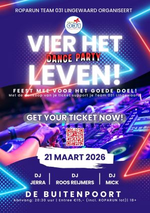Roparun team 031 Lingewaard, "Vier het leven "dance party!